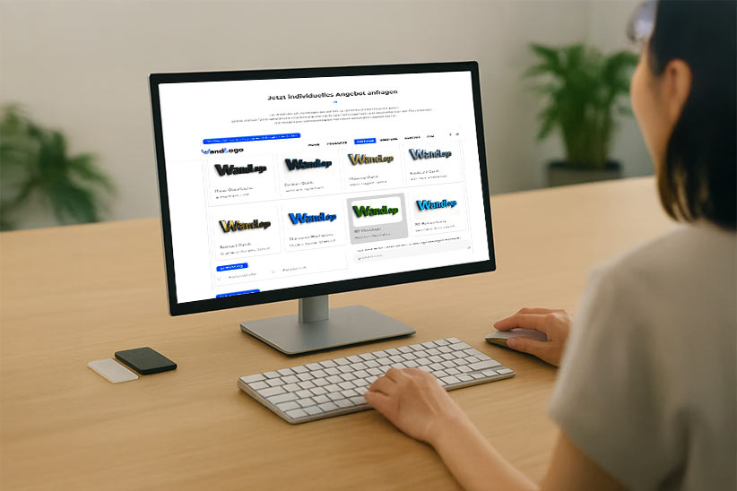 Logo oder Schriftsatz hochladen